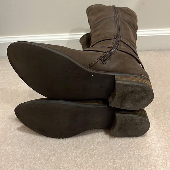 Steve Madden Albany Brown Leather Boots - Picture 3 of 6